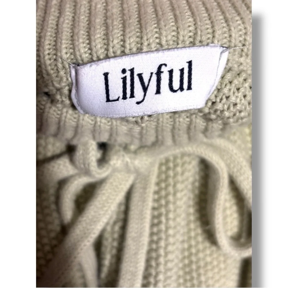 Lily High Waist Mint Green/Cream Elastic Waist With Drawstring Knit Micro Shorts